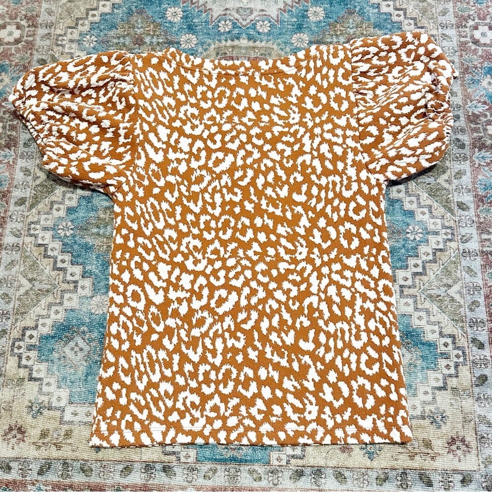 Free people• No Type Tee in Brown Size Small and Large Animal Print Boho - Picture 11 of 13